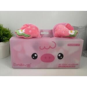 The crème shop 3d teddy headband strawberry cow